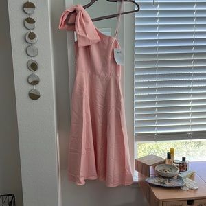 Gal meets glam one shoulder pink dress NWT
